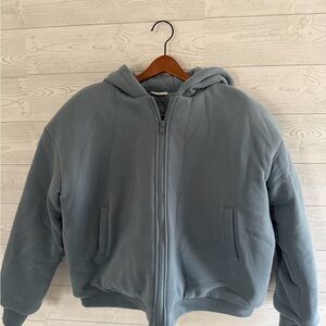 Comfrt Kids Classic Blue-Gray Zip-Up Weighted Hoodie-XL